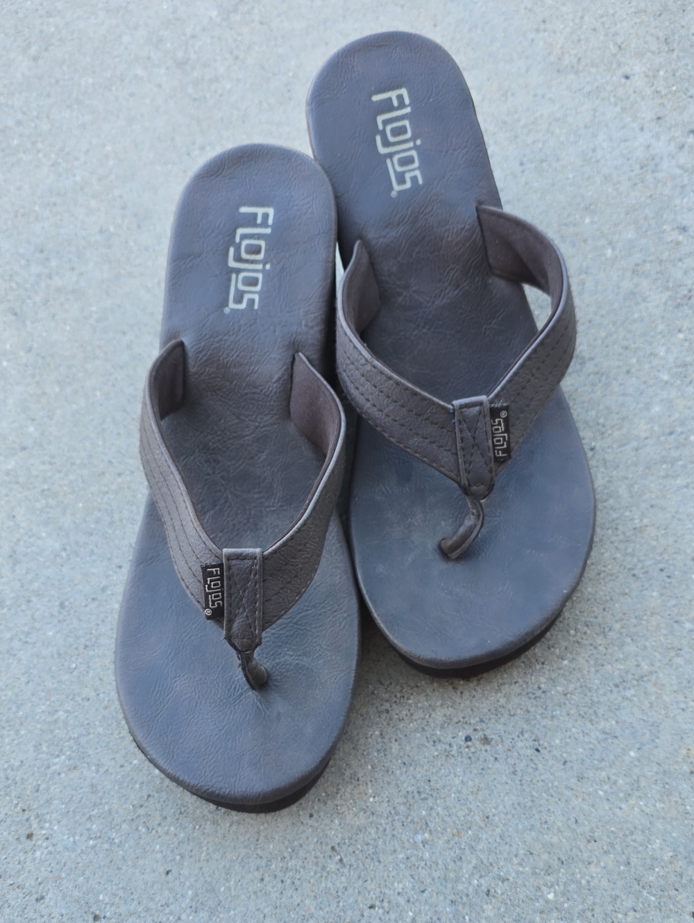 Flojos Brown Wedge Flip-Flop Sandals